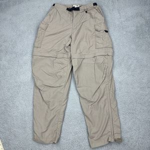 REI Cargo Pants Womens 12 Light Tan UPF 30+ Baggy Fit Convertible Pants